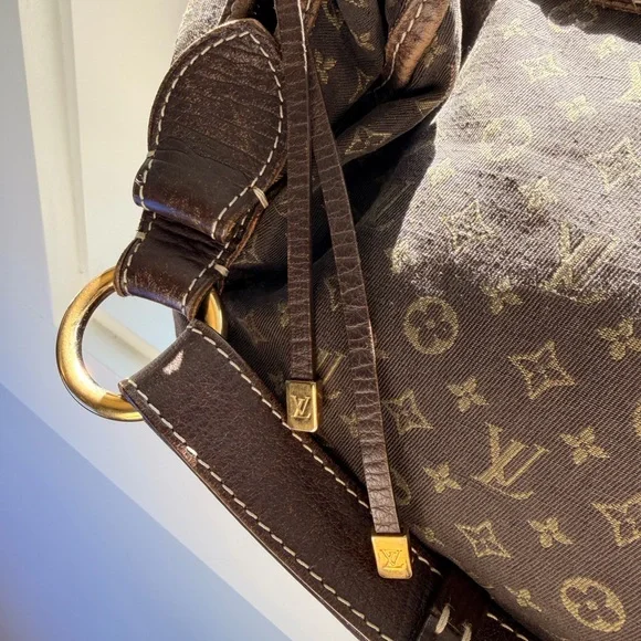 Louis Vuitton Dark Brown Monogram Denim Hobo Idylle - Picture 4 of 10